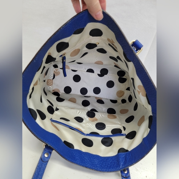 Kate Spade Blue Leather Tote Bag - Picture 8 of 14